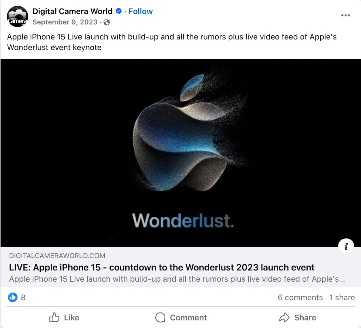 Example of Apple product launch countdown