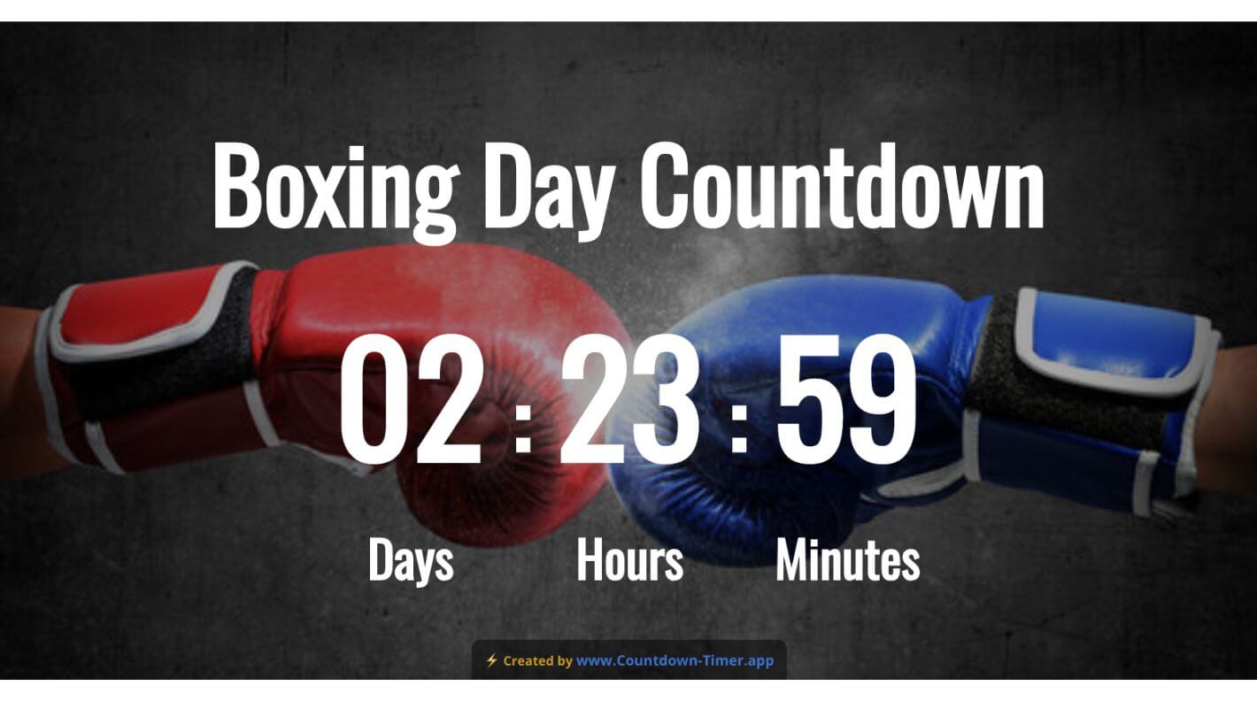 Boxing themed countdown timer