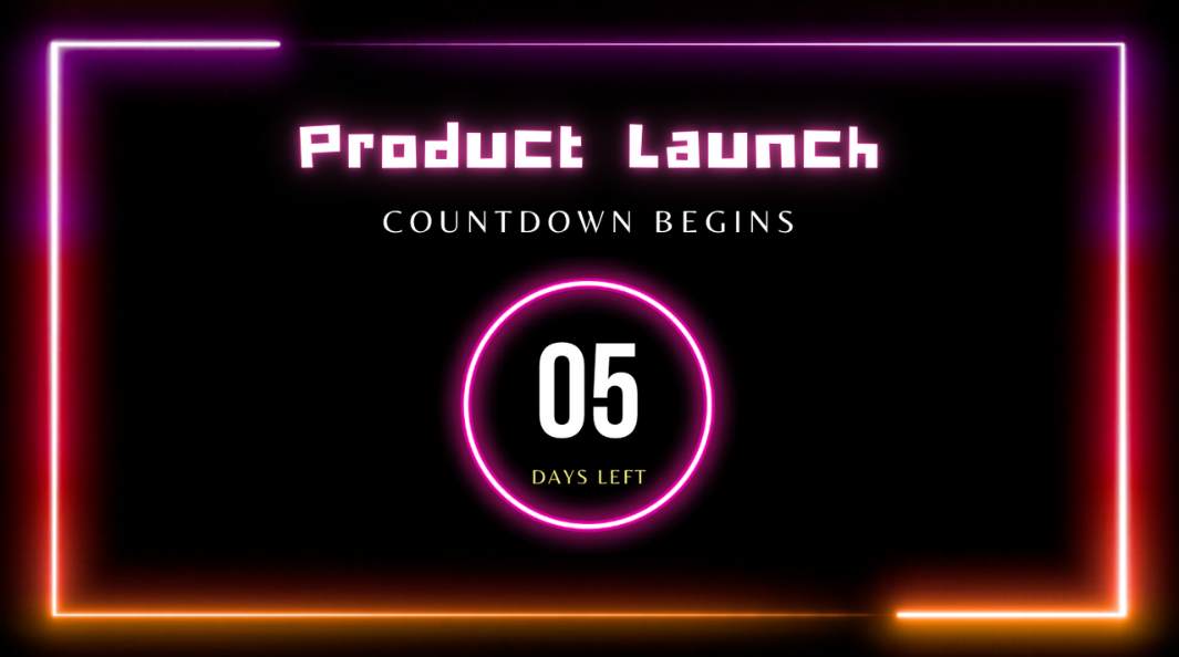Example of clean countdown timer design